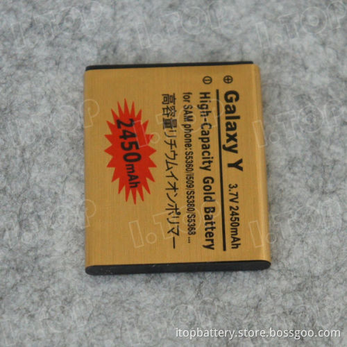 For SAM Galaxy Y S5360 mobile battery,3.7V 2450mAh,18 months warranty